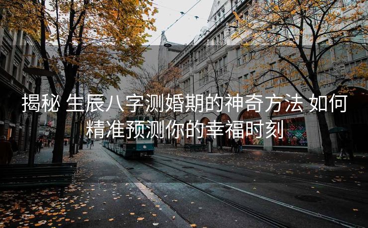 揭秘 生辰八字测婚期的神奇方法 如何精准预测你的幸福时刻