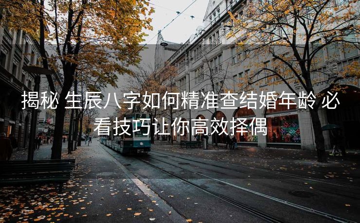 揭秘 生辰八字如何精准查结婚年龄 必看技巧让你高效择偶