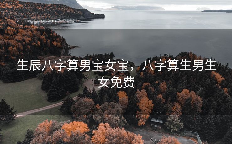 生辰八字算男宝女宝，八字算生男生女免费
