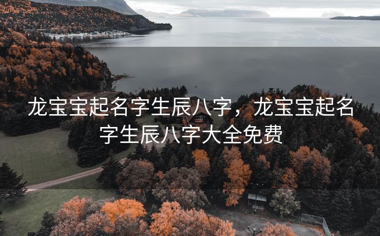 龙宝宝起名字生辰八字，龙宝宝起名字生辰八字大全免费