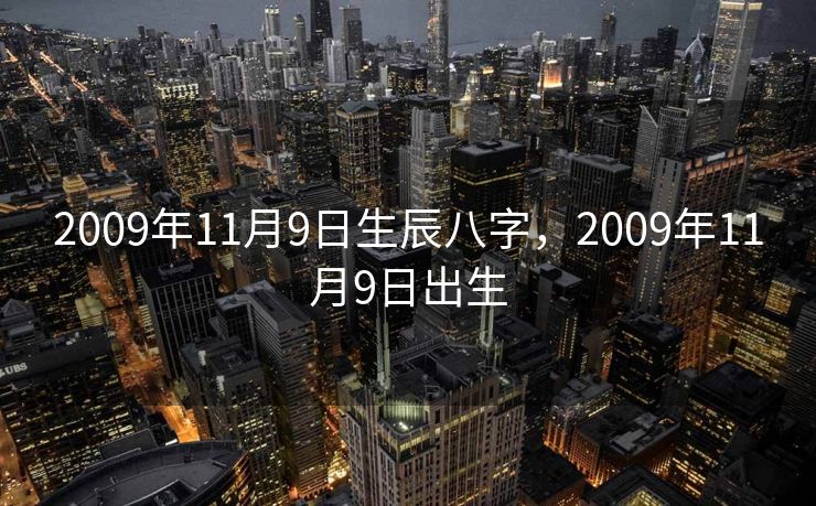 2009年11月9日生辰八字，2009年11月9日出生