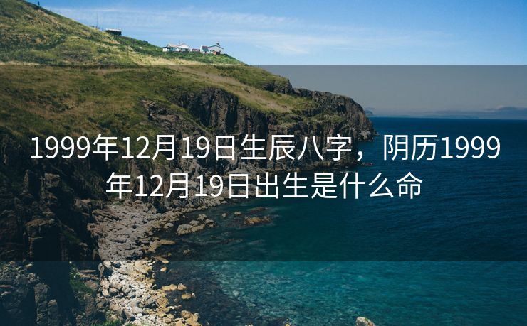 1999年12月19日生辰八字，阴历1999年12月19日出生是什么命