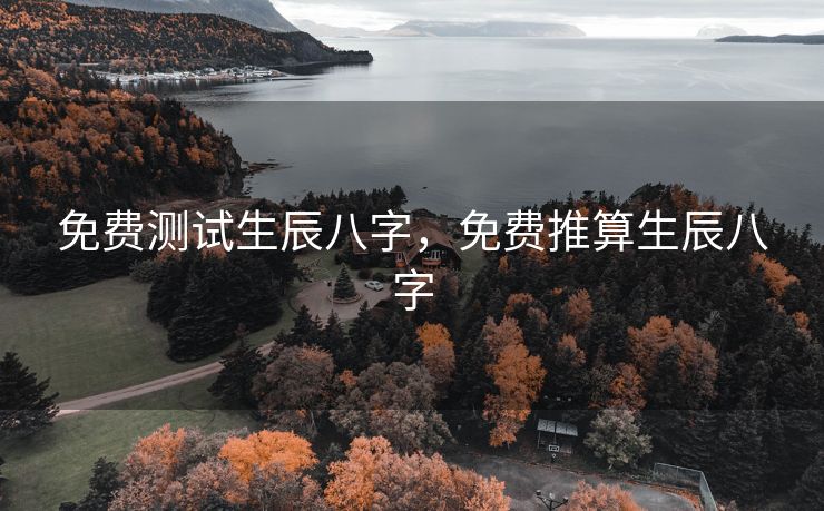 免费测试生辰八字，免费推算生辰八字