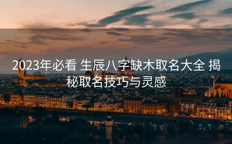2023年必看 生辰八字缺木取名大全 揭秘取名技巧与灵感