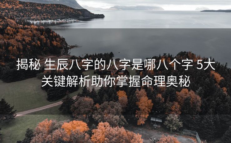 揭秘 生辰八字的八字是哪八个字 5大关键解析助你掌握命理奥秘