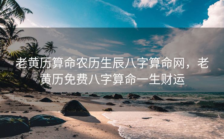 老黄历算命农历生辰八字算命网，老黄历免费八字算命一生财运
