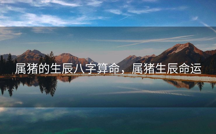 属猪的生辰八字算命，属猪生辰命运