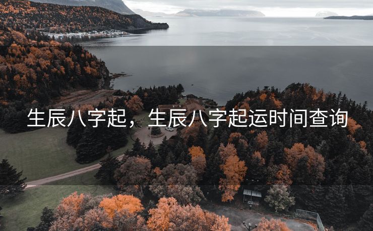 生辰八字起，生辰八字起运时间查询