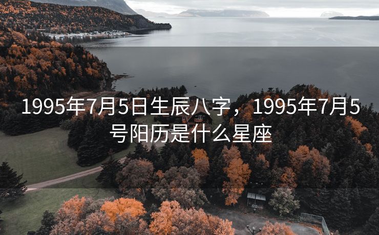 1995年7月5日生辰八字，1995年7月5号阳历是什么星座
