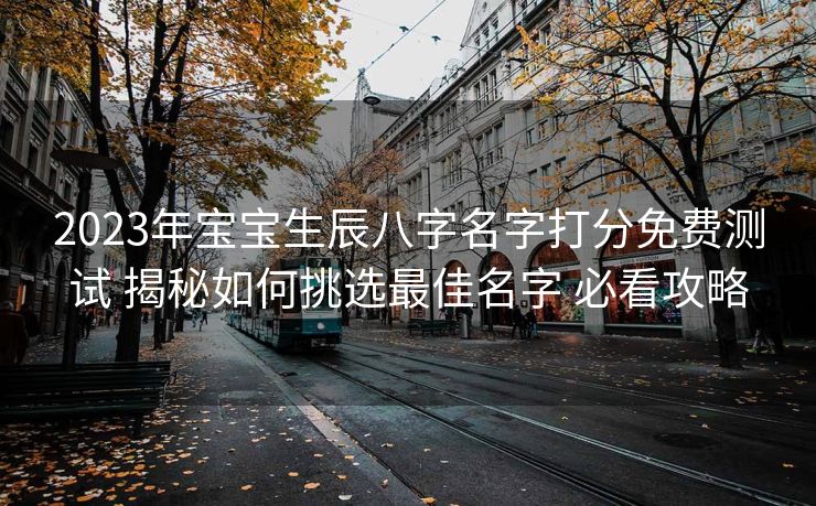 2023年宝宝生辰八字名字打分免费测试 揭秘如何挑选最佳名字 必看攻略