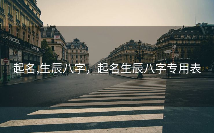 起名,生辰八字，起名生辰八字专用表