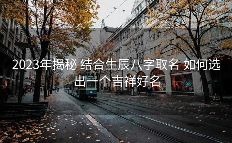 2023年揭秘 结合生辰八字取名 如何选出一个吉祥好名