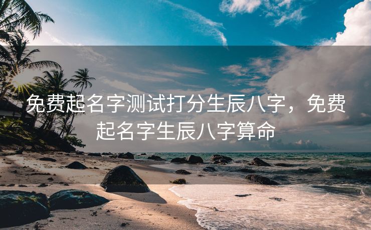 免费起名字测试打分生辰八字，免费起名字生辰八字算命