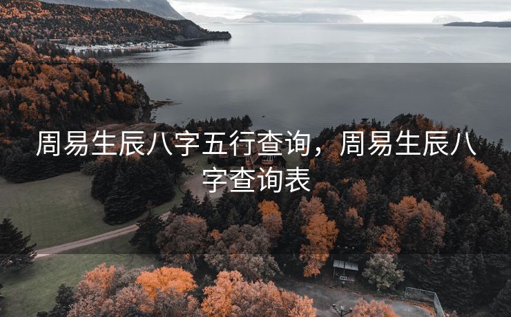 周易生辰八字五行查询，周易生辰八字查询表