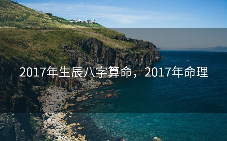 2017年生辰八字算命，2017年命理