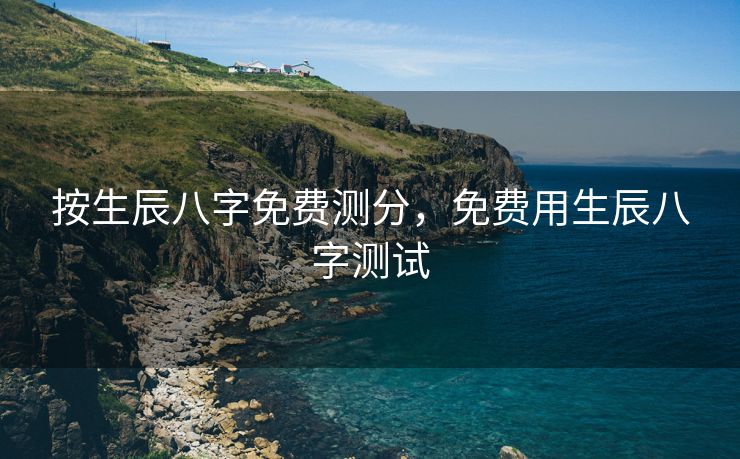 按生辰八字免费测分，免费用生辰八字测试